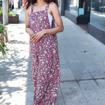 Stand Out Navy Floral Print Baggy Overall Jumpsuit