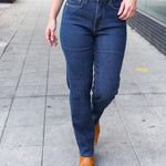 Judy Blue Dark Wash High Waisted Straight Fit Jeans