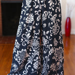 You Got This Navy Paisley Floral Smocked Waist Palazzo Pants