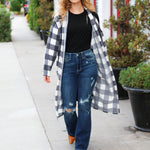 Get To Know You Black Buffalo Plaid Hacci Cardigan