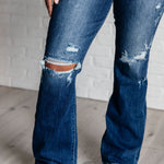 Mila Mid Rise Distressed Bootcut Jeans