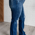 Mila Mid Rise Distressed Bootcut Jeans