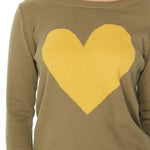 S/S Love Heart Crew-neck  12GG Pullover Sweater