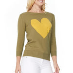 S/S Love Heart Crew-neck  12GG Pullover Sweater