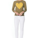 S/S Love Heart Crew-neck  12GG Pullover Sweater