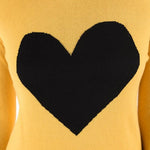 S/S Love Heart Crew-neck  12GG Pullover Sweater