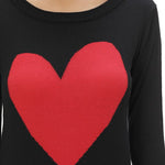 S/S Love Heart Crew-neck  12GG Pullover Sweater