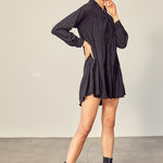 Tiered Mini Shirtdress