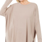 Plus Dolman Long Sleeve Round Neck Top