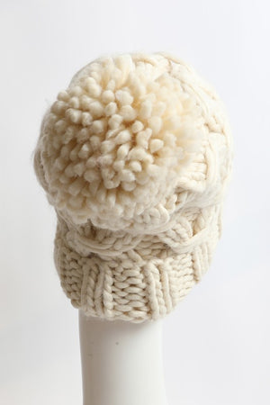 Oversized Chunky Knit Pom Beanie