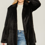 Woven Solid Teddy Collar Coat