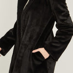 Woven Solid Teddy Collar Coat