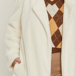 Woven Solid Teddy Collar Coat