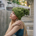 Oversized Chunky Knit Pom Beanie