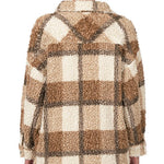 Sherpa Plaid shacket With Pockets