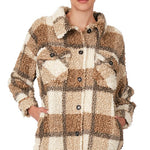 Sherpa Plaid shacket With Pockets