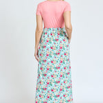 Short Sleeve Floral Maxi Dress