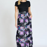 Short Sleeve Floral Maxi Dress