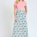 Short Sleeve Floral Maxi Dress