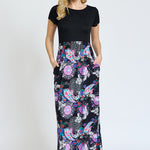 Short Sleeve Floral Maxi Dress