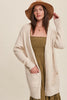 Two Pocket Open-Front Long Knit Cardigani