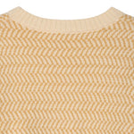 Herringbone Pattern Crew Neck Sweater