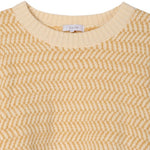 Herringbone Pattern Crew Neck Sweater