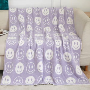 Blanket ALL SMILES Pattern Reversible Blanket