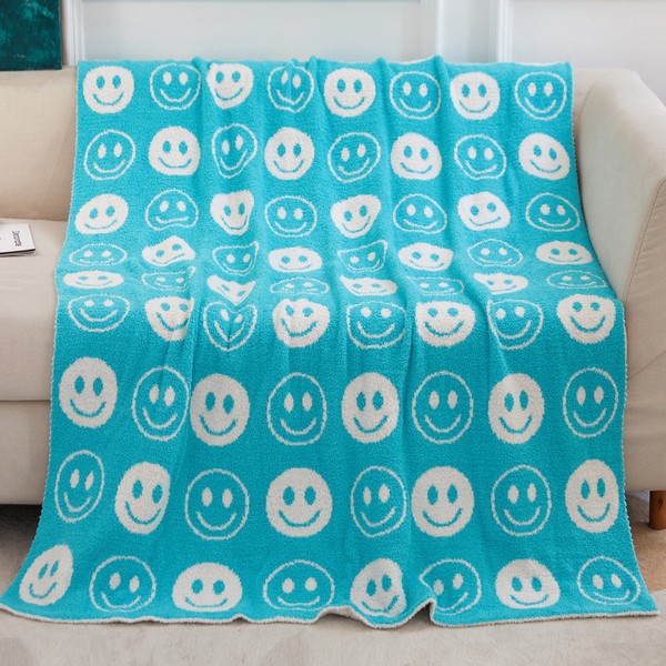 Blanket ALL SMILES Pattern Reversible Blanket