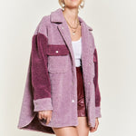 Colorblock sherpa jacket *plus*