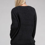 Low Gauge Waffle Open Cardigan Sweater