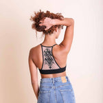 Tattoo Mesh Racerback Bralette