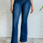 Mavis High Rise Side Seam Detail Flare Jeans