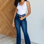 Mavis High Rise Side Seam Detail Flare Jeans