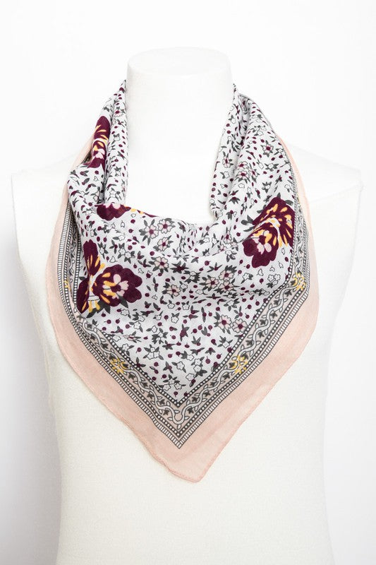 Orchid Floral Print Bandana