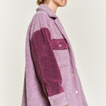 Colorblock sherpa jacket *plus*