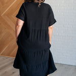 Always Learning Dolman Sleeve Dress in Black