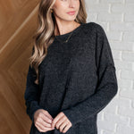 Casual Tuesday Ribbed Knit Sweater in Black