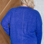 Casual Tuesday Ribbed Knit Sweater in Bright Blue