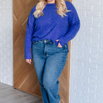 Casual Tuesday Ribbed Knit Sweater in Bright Blue