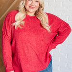 Casual Tuesday Ribbed Knit Sweater in Dark Red