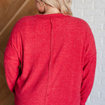 Casual Tuesday Ribbed Knit Sweater in Dark Red