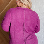 Casual Tuesday Ribbed Knit Sweater in Light Plum