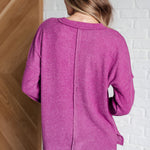 Casual Tuesday Ribbed Knit Sweater in Light Plum