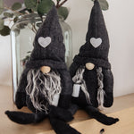 Coffee Lover Gnomes Set of 2 in Charcoal