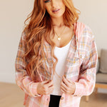 Daylight Dip Dye Plaid Hooded Shacket