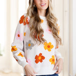 Falling Flowers Floral Sweater