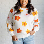 Falling Flowers Floral Sweater