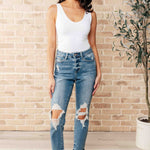 Frankie High Waist Distressed Boyfriend Jeans