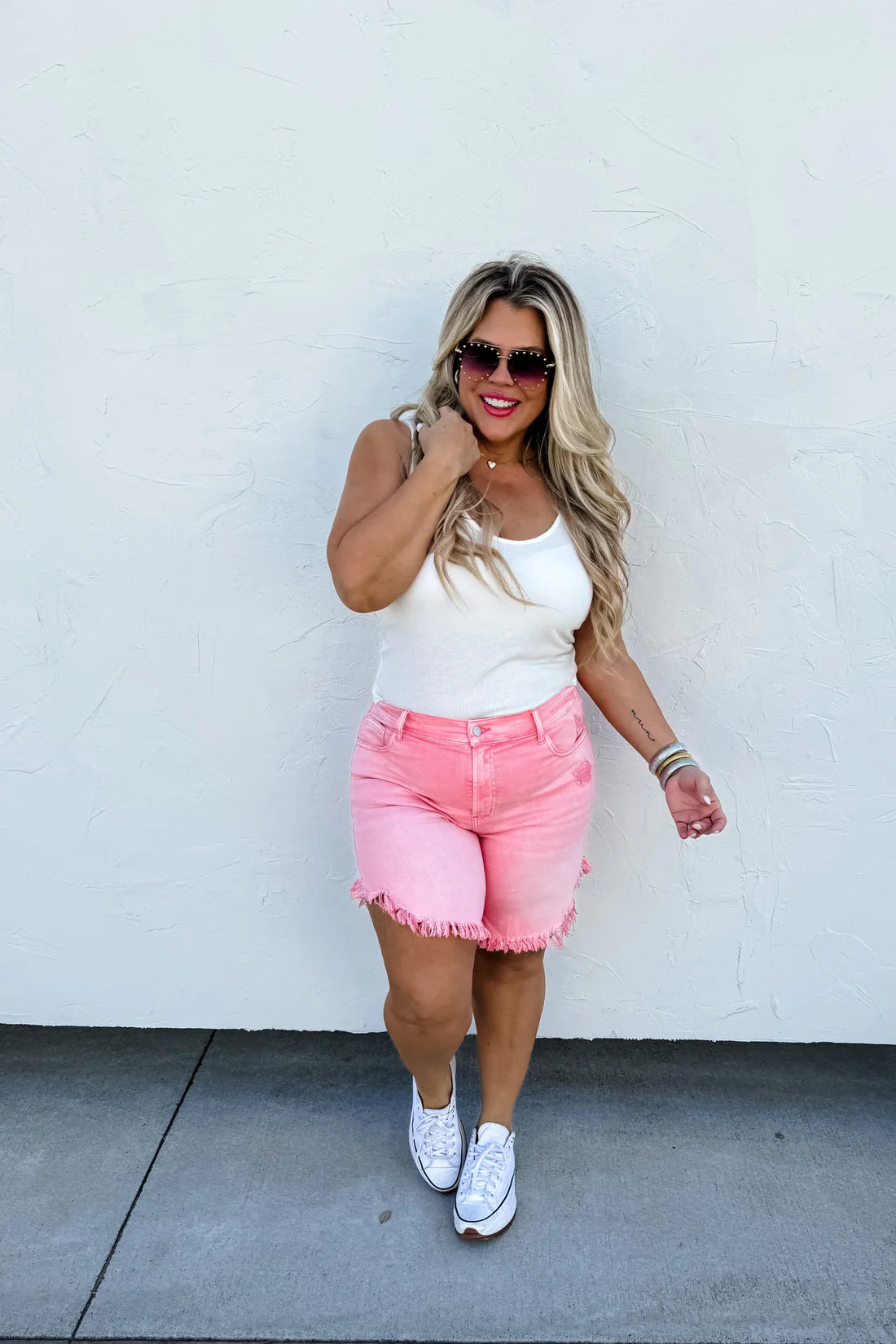 Pretty in Pink Frayed Hem Shorts 💗 Preorder